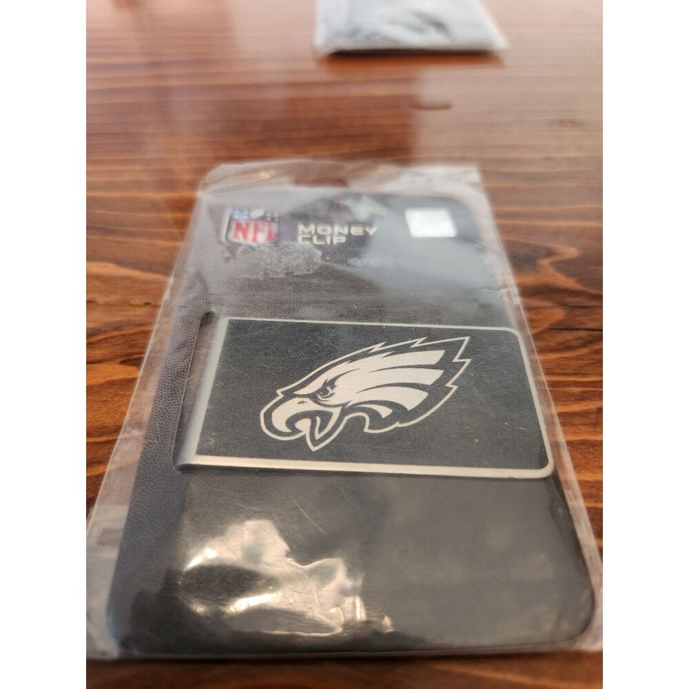 Philadelphia Eagles Money Clip Black and Steel Minimalist Wallet NWT NFL